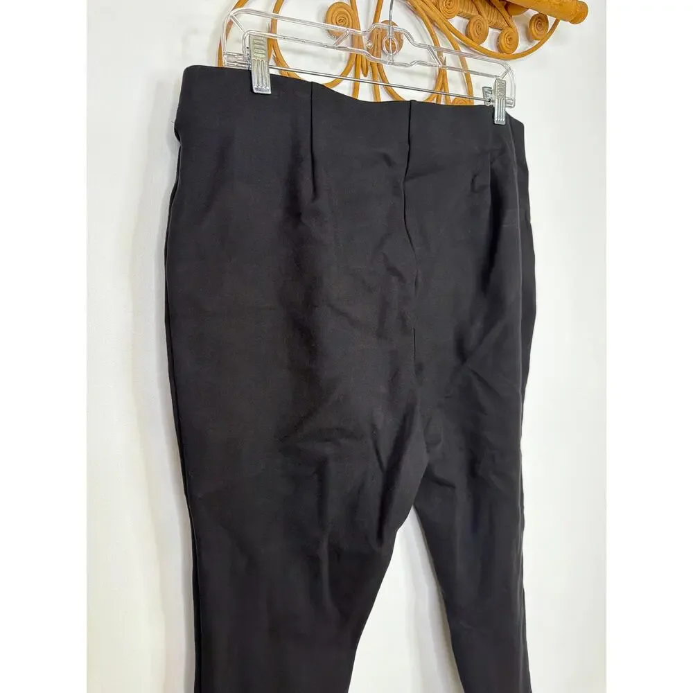 J.Jill Wearever Collection women's slim leg ankle pants Black L